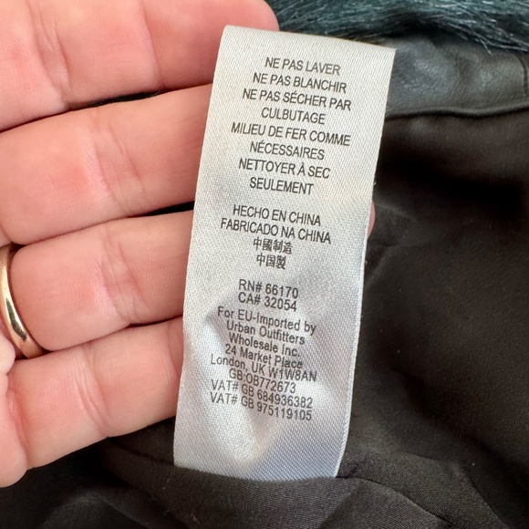 Free People Frankie Faux Fur Coat Moss Green Women's Size S - Picture 11 of 13